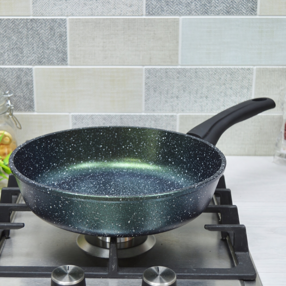 Сковорода 24см Сияние Green с несъемной ручкой, с2451Gr