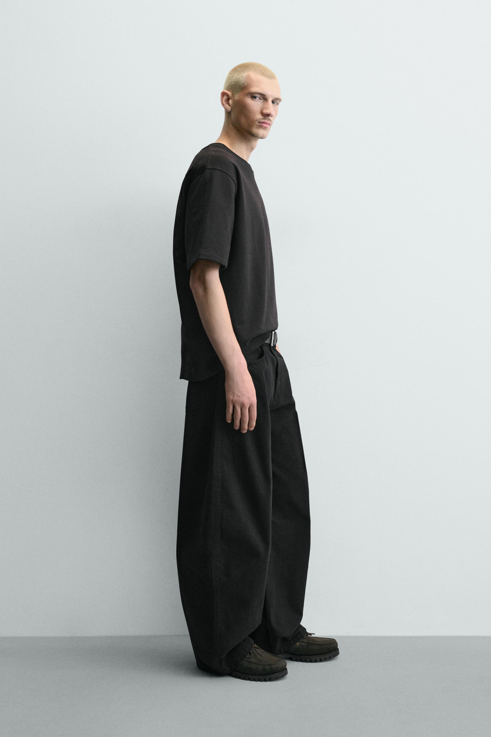 ZARA ФУТБОЛКА С НАДПИСЯМИ, ЧЕРНЫЙ