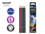 Карандаши 6цв. пластик мягкие, трехгран. d грифеля=2,8 мм, коробка с европодв. (Mazari)