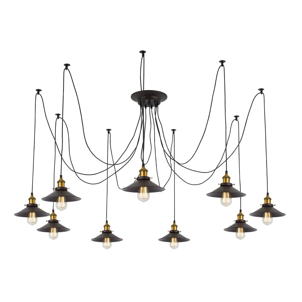 Citilux Эдисон CL451091 Люстра паук Венге Бронза