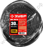 ЗУБР ПВС 207-Ш ПВС 2x0.75 30м 2200Вт, Силовой удлинитель-шнур (55023-30)