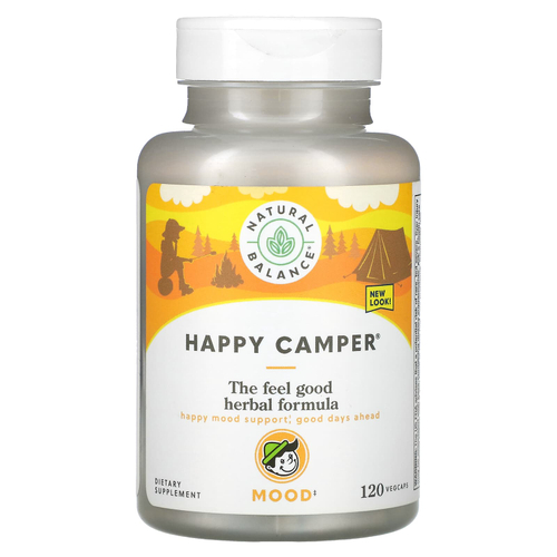 Natural Balance, Happy Camper, добавка для поддержания хорошего настроения, 120 вегетарианских капсул