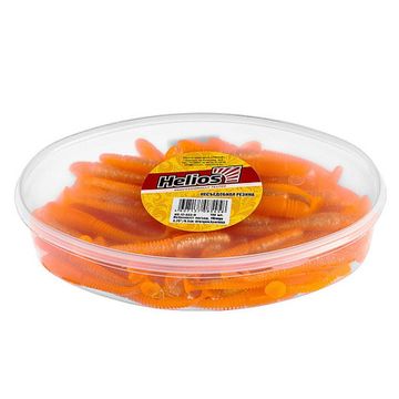 Виброхвост несъедоб. Minoga 3,75'/9.5 см Orange & Sparkles 100шт. (HS-17-022-N) Helios