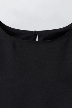 ZARA АТЛАСНОЕ ПЛАТЬЕ С ЦВЕТОЧНЫМ ПРИНТОМ, ЧЕРНЫЙ