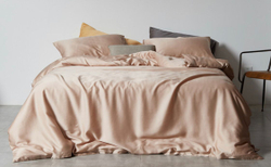 ZEPHYR HOME Постельное белье на двуспалку Тенсель пудра простыня на резинке