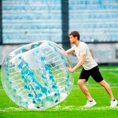 Бампербол ТПУ, диаметр 1,2 м, с красными держателями