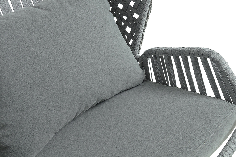 "Капри" подвесное кресло из искусственного ротанга, цвет серый