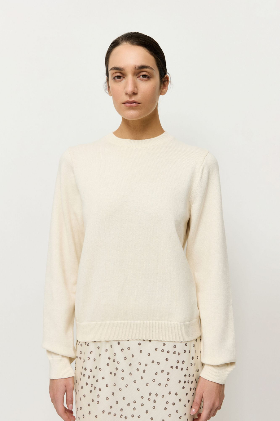 Джемпер из хлопка с кашемиром 2 в 1