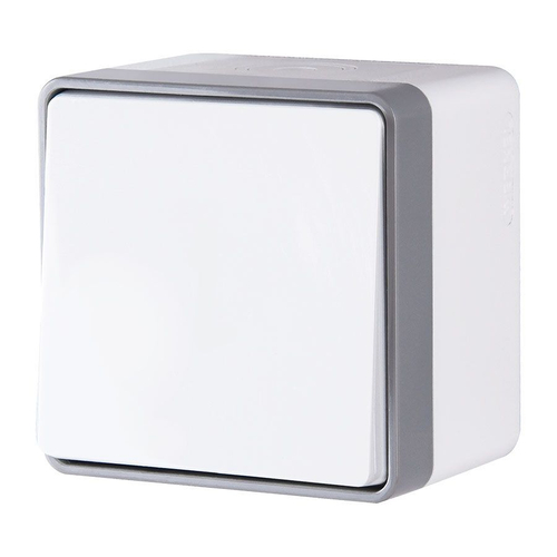 Выключатель одноклавишный влагозащищенный Gallant белый W5010201