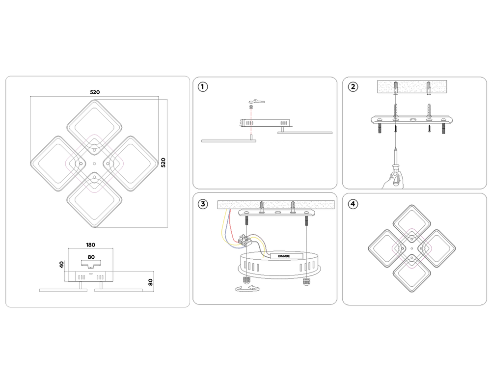 Ambrella Потолочный светодиодный светильник с пультом Original FA442