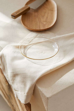 ZARA HOME ТАРЕЛКА ИЗ БОРОСИЛИКАТНОГО СТЕКЛА С ОБОДКОМ, ЗОЛОТИСТЫЙ