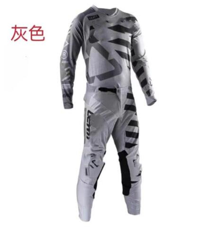 костюм кроссовый Leat серый XL