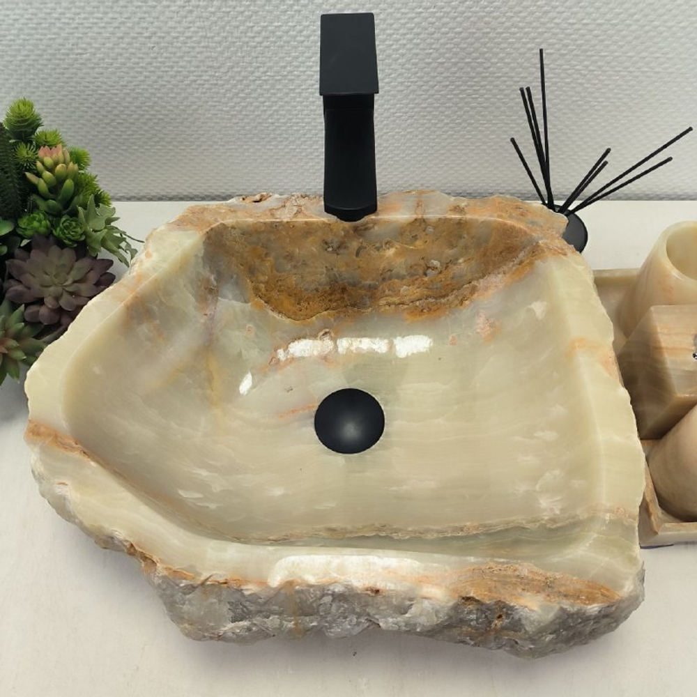 Раковина из оникса Erozy Green EO-62552 48*38*16 0105