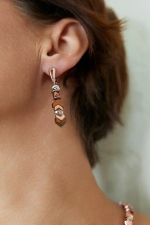 Mosaic S Розовый Серьги арт.0790