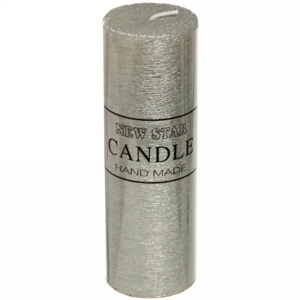 Свеча «New Star» 5*15см цвет серебро ZD-074