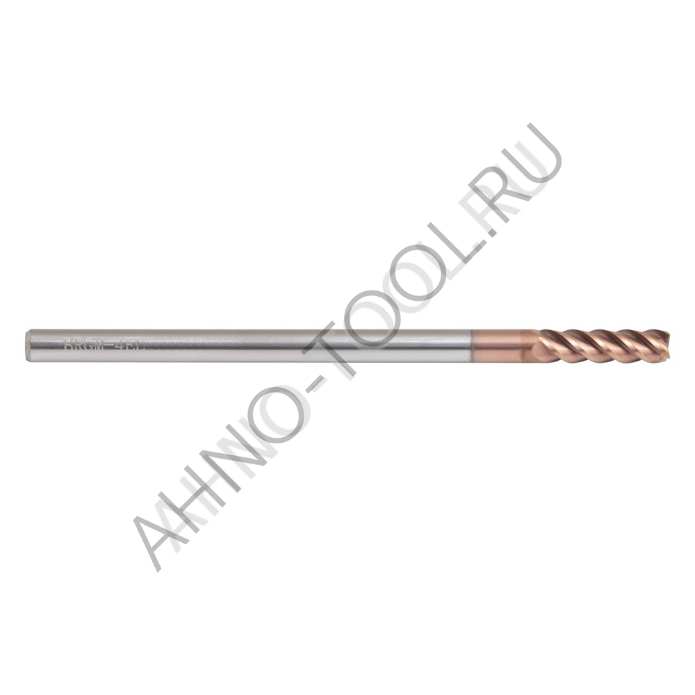 Фреза твердосплавная   3мм (L=75, l=12, хв=6) Z4 35° по стали, нерж., чугуну BRGM-4EL-D3.0 HRC45 AHNO
