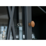 Шкаф для посуды «Форест» широкий 4 двери 1 ящик серый 7012/бейц-масло