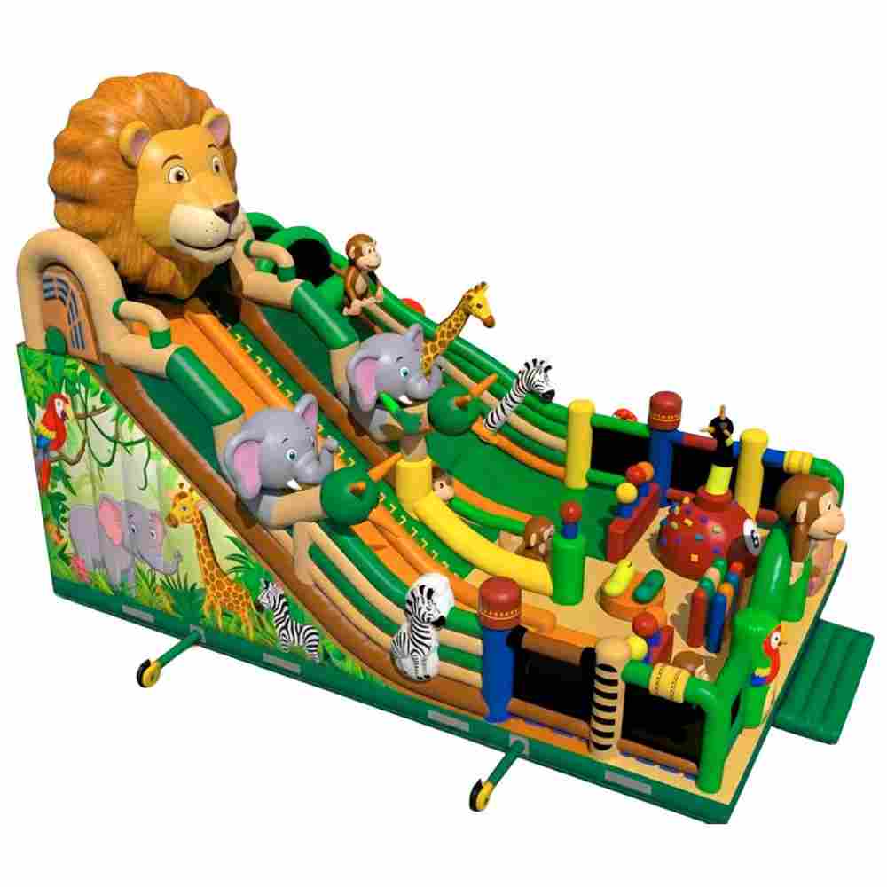 Коммерческий надувной батут «Дикая саванна» 14×9×9 м