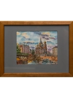 Картина акварель Мойка. Спас Климова