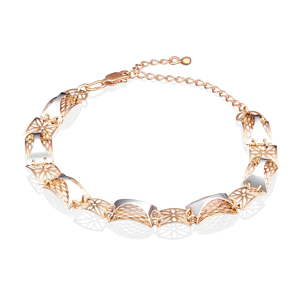 Браслет из комбинированного золота