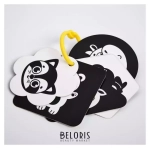 4387916 Развивающая игрушка по методике Г. Домана карточки на кольце «Зверята» 5шт, МИКС