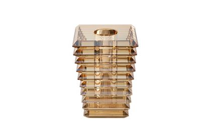 Ваза-подсвечник декоративная 13.5x13.5x19см Garda Decor янтарь