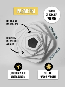 REDIGLE Светильник, LED, 186 Вт