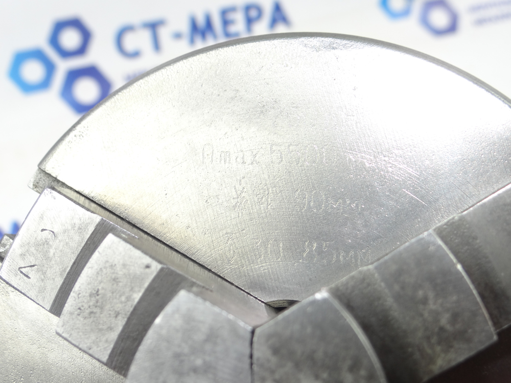 Патрон токарный трехкулачковый 100мм. (7100-0002) с переходным фланцем