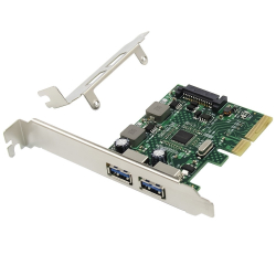 ORIENT AM-U3142PE-2A, Контроллер PCI-Ex4 v3.0, USB 3.2 Gen2, 2-port ext Type-A, ASM3142 chipset, разъем доп.питания, в комплекте LP планка крепления (31272)