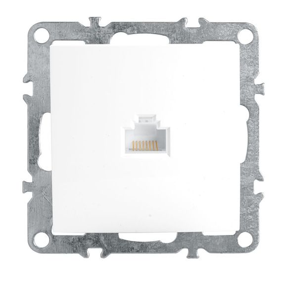 Розетка компьютерная Feron Stekker Эрна белый PST00-9107-01 39314