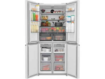 Холодильник Zugel ZRCD430W белое стекло