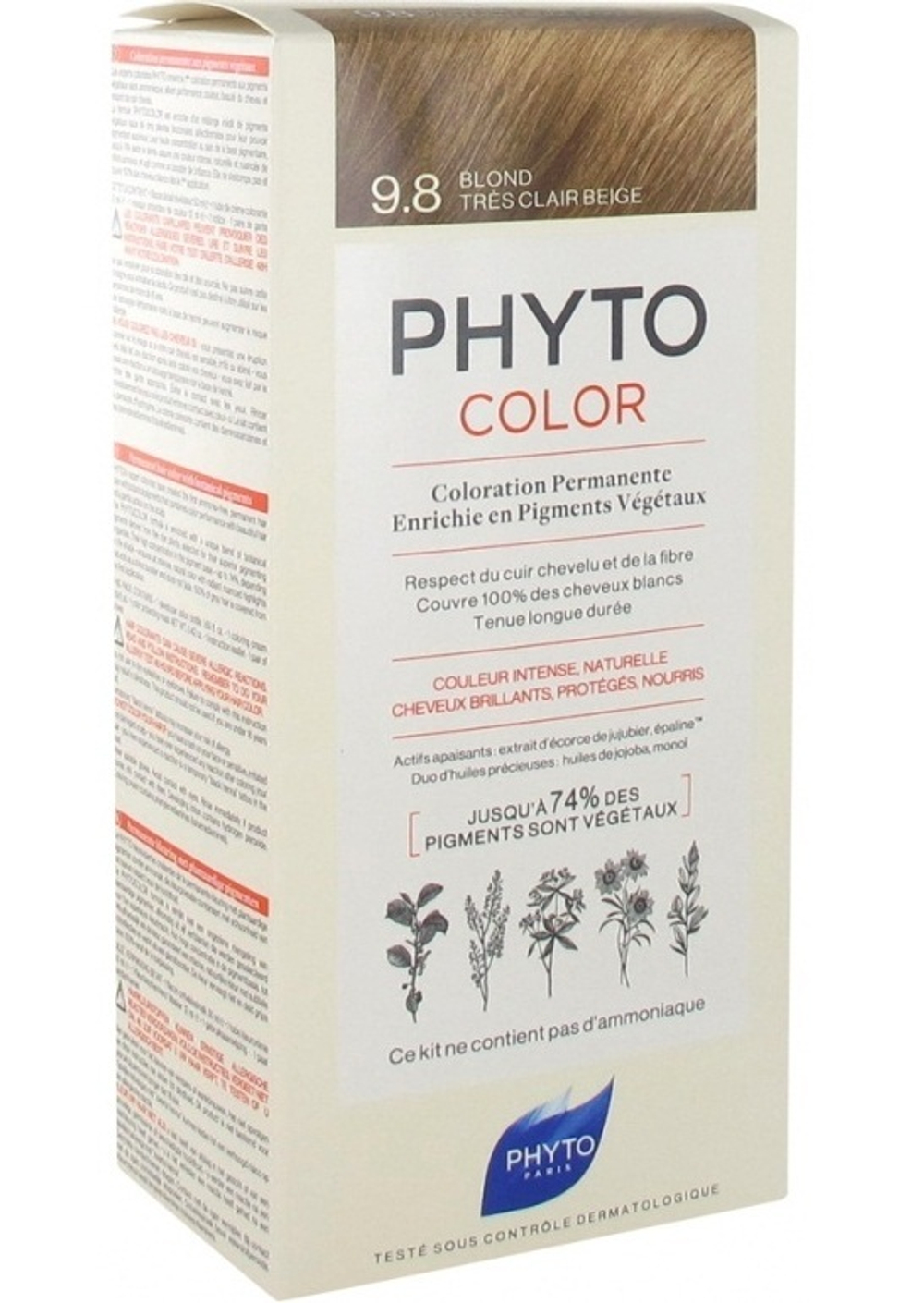 PHYTOSOLBA ФИТО крем-краска для волос тон 9.3 Очень светлый золотистый блонд Phyto Permanent color 9.3 Very Light Golden Blonde 50/50/12