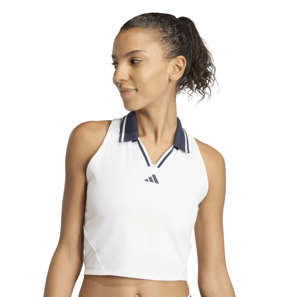 Женский топ теннисный Adidas Tennis Climacool Crop Tank Pro - white