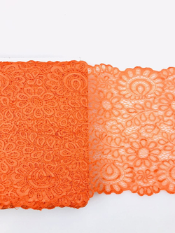 Кружево эластичное оранжевое 20 см