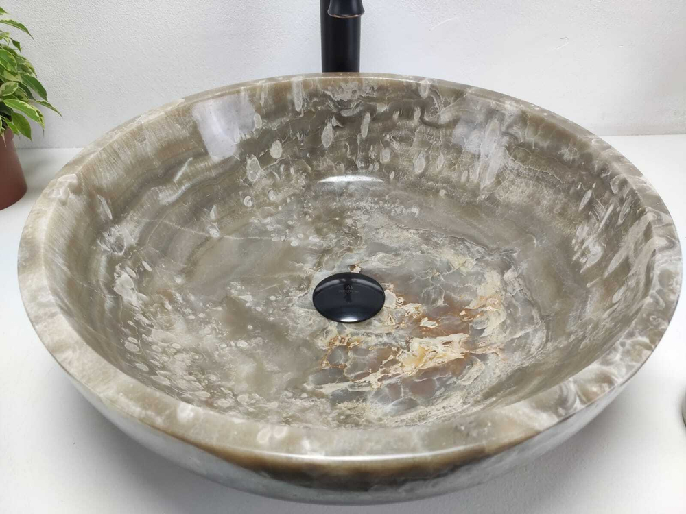 Раковина из оникса Bowl Grey Medium TinLip BO-61061 45*45*15