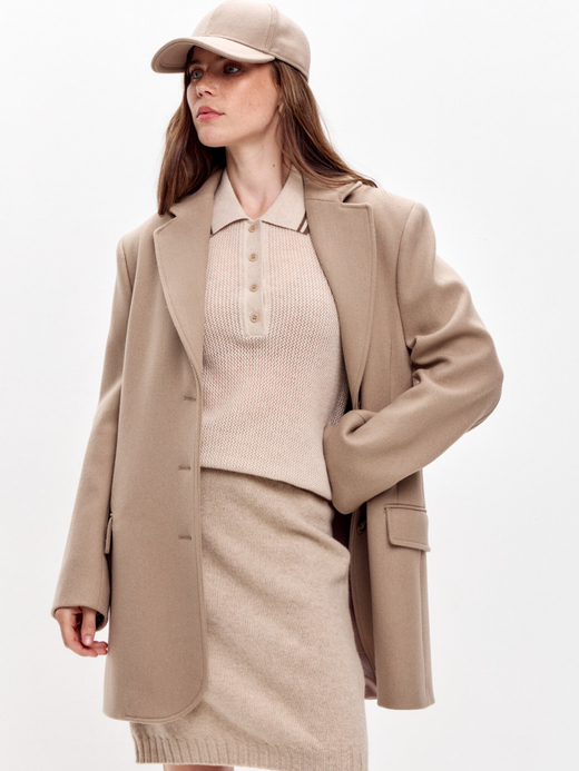 Жакет-пальто из шерсти