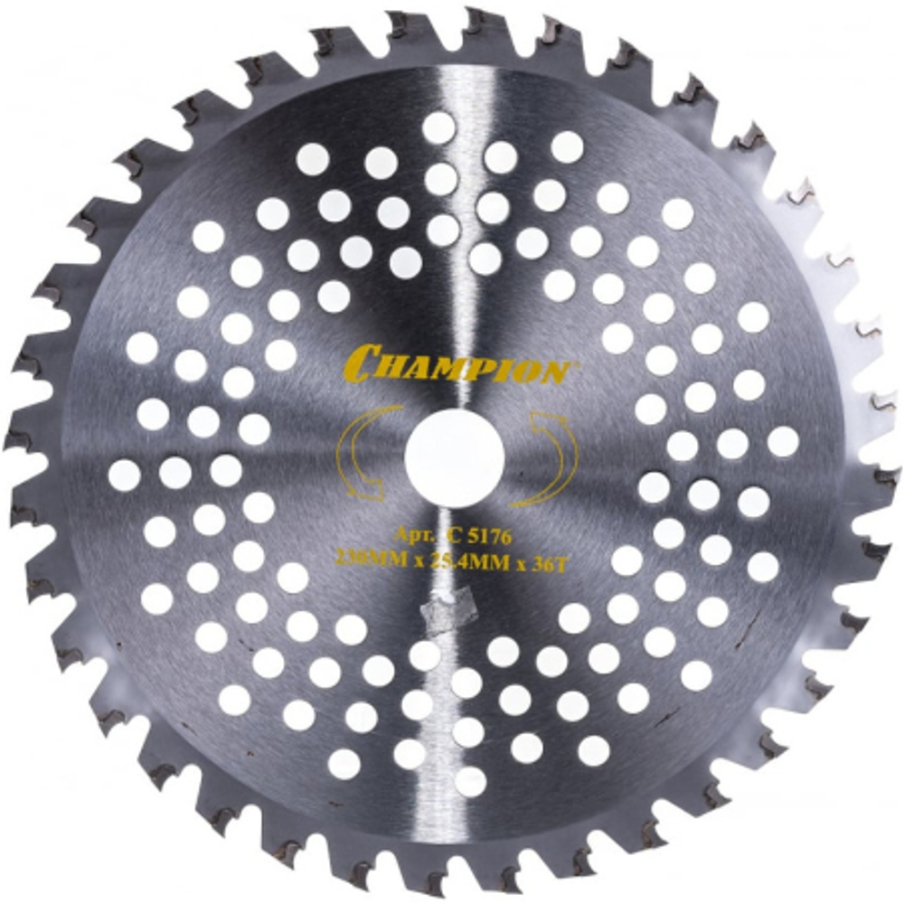 Нож CHAMPION Tiger 36 зубчатый d=230*25,4mm твердосплавные зубцы   C5176