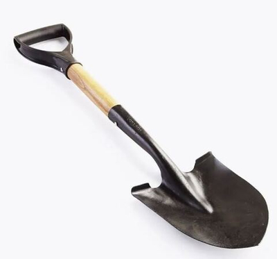 Лопата дерево металл с ручкой