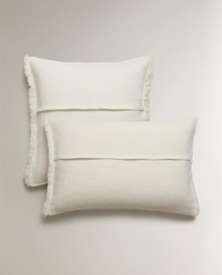 Zara Home наволочка декоративная из льна, экрю · 6350/008