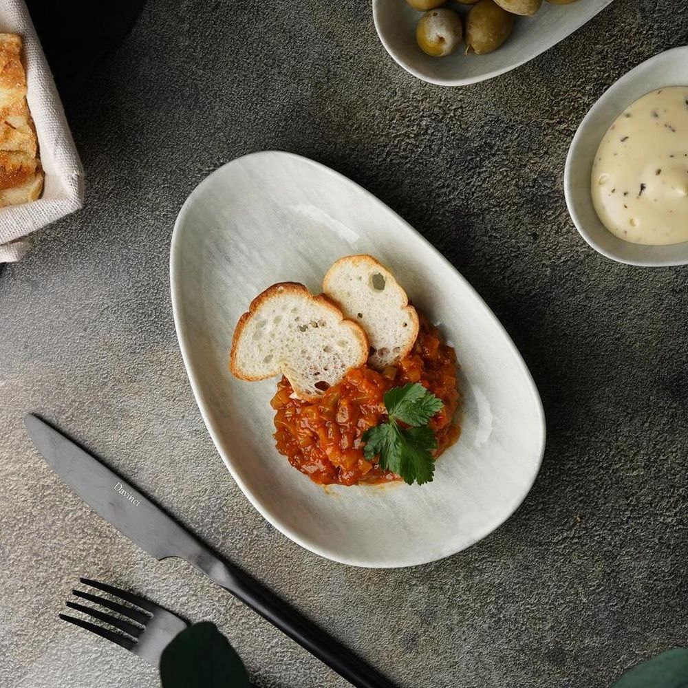 Блюдо овальное 19*13*3,2 см Ombra Island Gray By Bone Innovation [6]