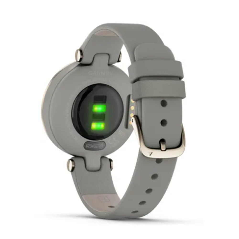 Умные часы Garmin Lily кремово-золотой безель, серый корпус Braloba и итальянский кожаный ремешок