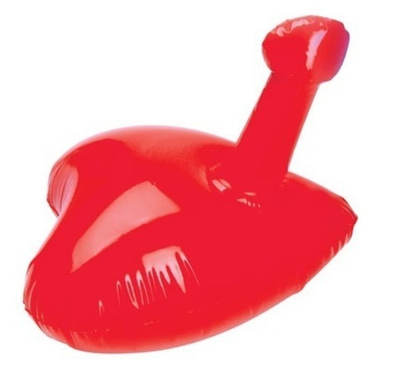 Надувная подушка - сердце с фаллосом