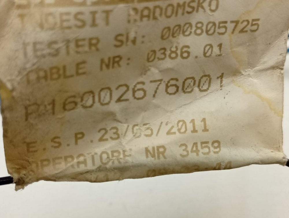 LFTA+5H1741 ктп11 Комплект проводки для посудомоечной машины Ariston 16002676001 б/у