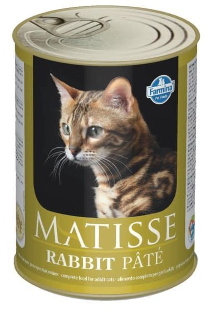 Корм влажный Matisse Pate Rabbit, 400г паштет с кроликом. д/взр. кошек