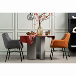 Стул allar, экокожа, рогожка, серый