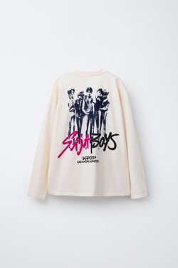 ZARA ЛОНГСЛИВ KPOP DEMON HUNTERS™ NETFLIX © С ПРИНТОМ, ЭКРЮ