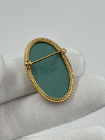 Брошь Wedgwood зелёная