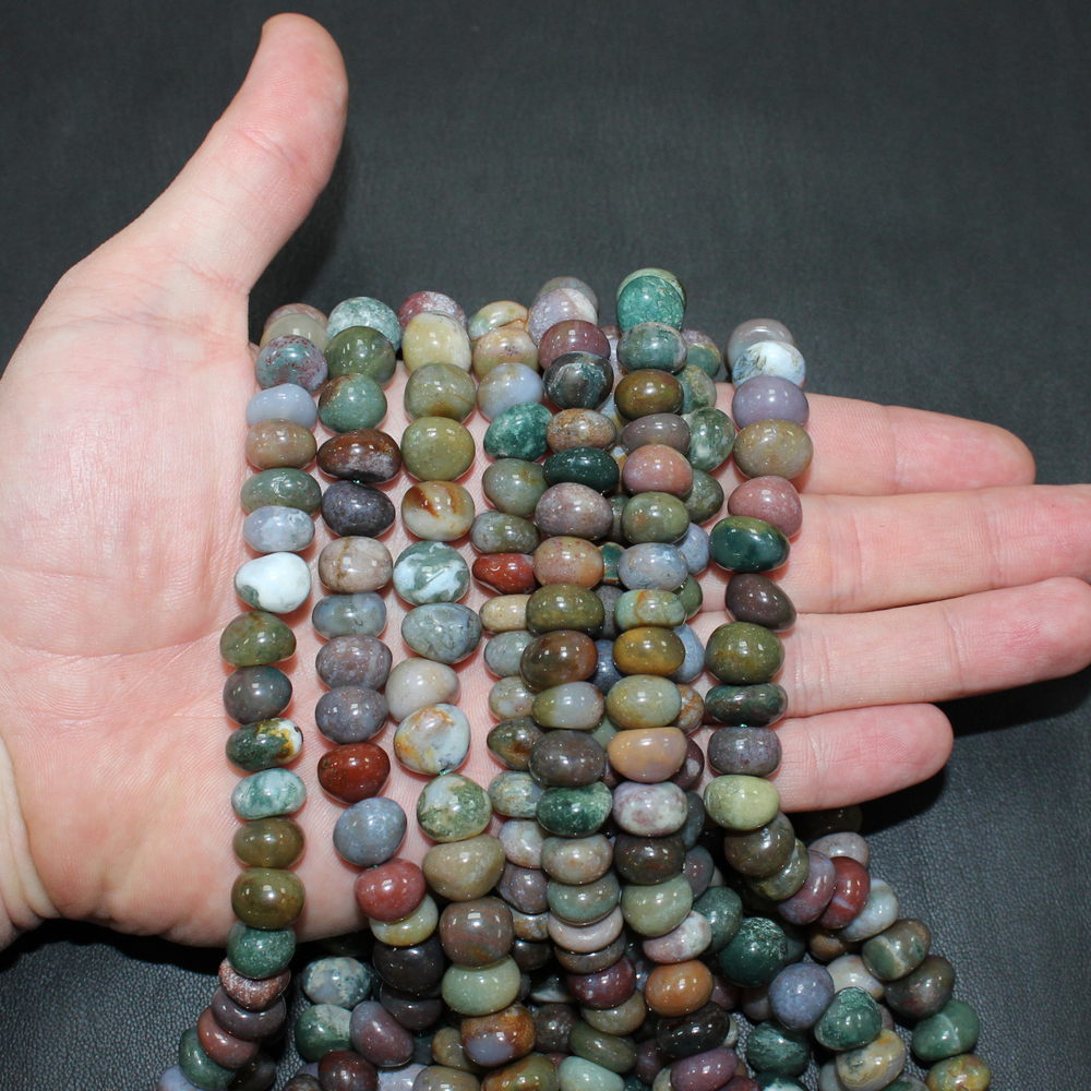 Агат индийский галтовка бусины 9-11мм