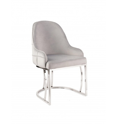 Полукресло Фрида, серый, серебро