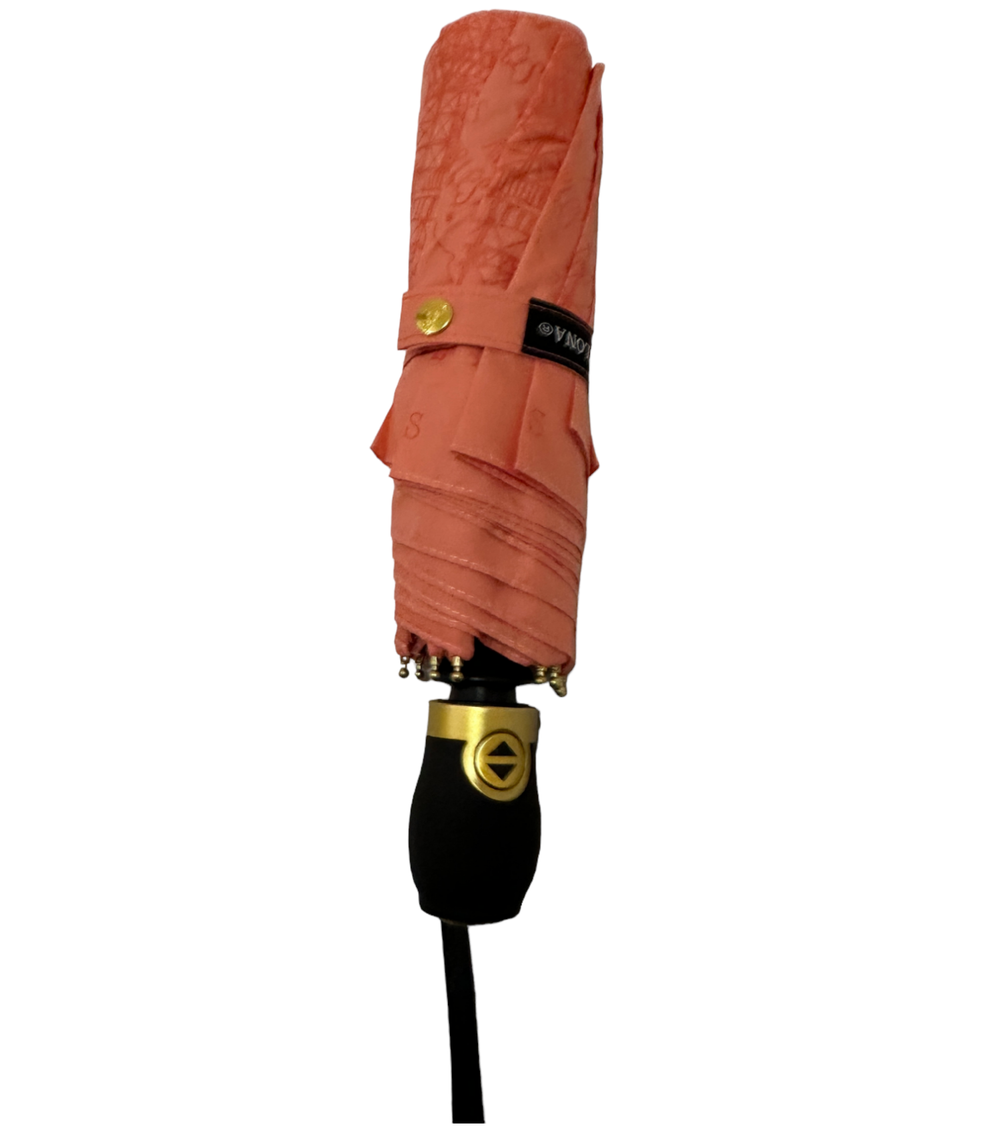 Зонт женский складной супер-автомат набивной "ЭПОНЖ", расцветка - города ("Три слона" - арт. L3898)